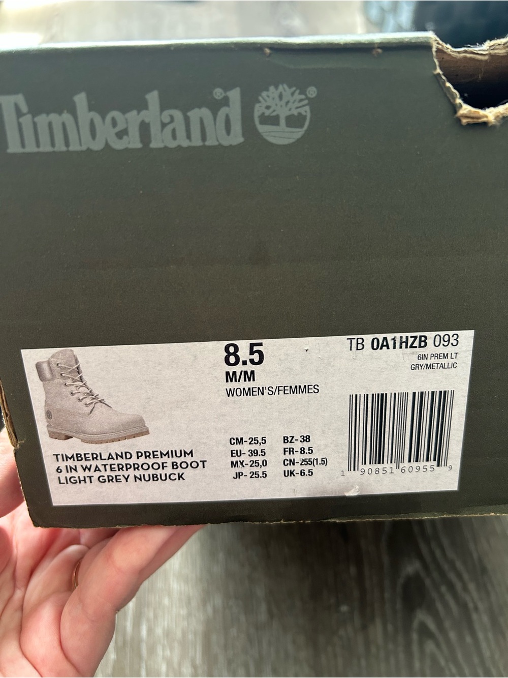 Timberland Women's Lace-Up Boots in Light Grey Nubuck